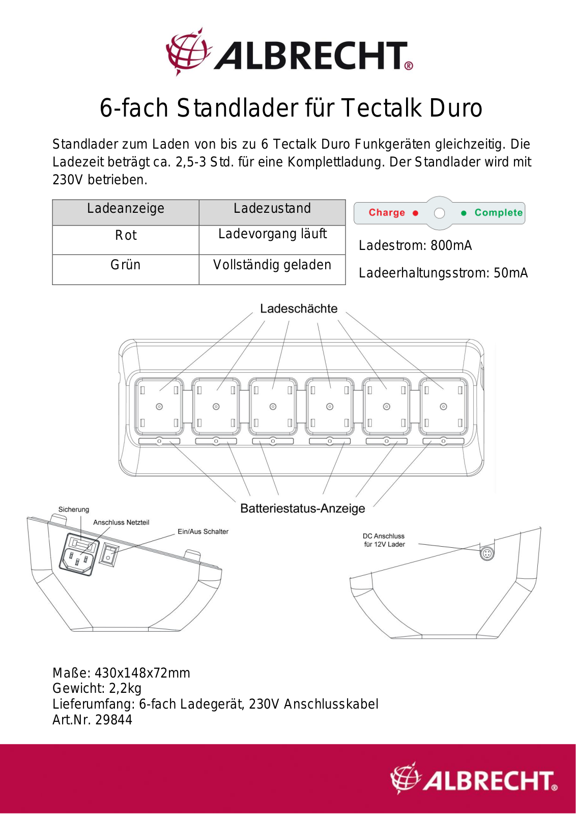 Albrecht Tectalk Duro Operating Manual