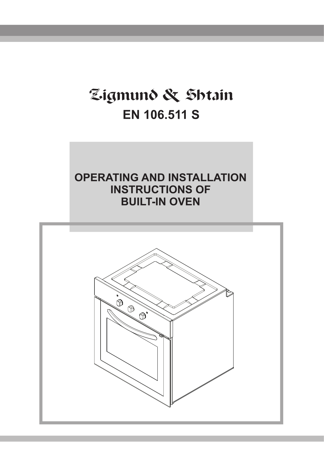 Zigmund shtain EN106.511S User Manual