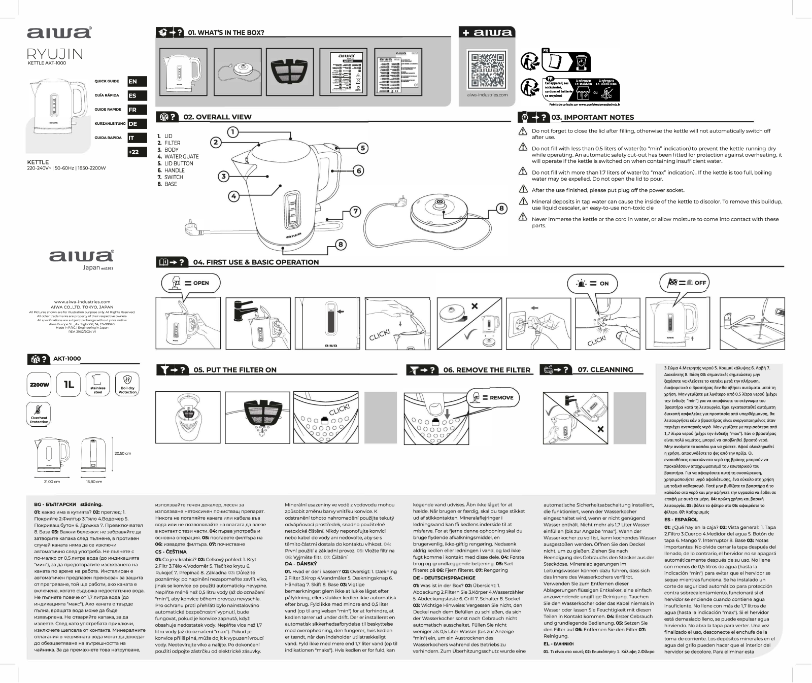 AIWA Ryujin, AKT-1000 User guide - ManualMachine.com