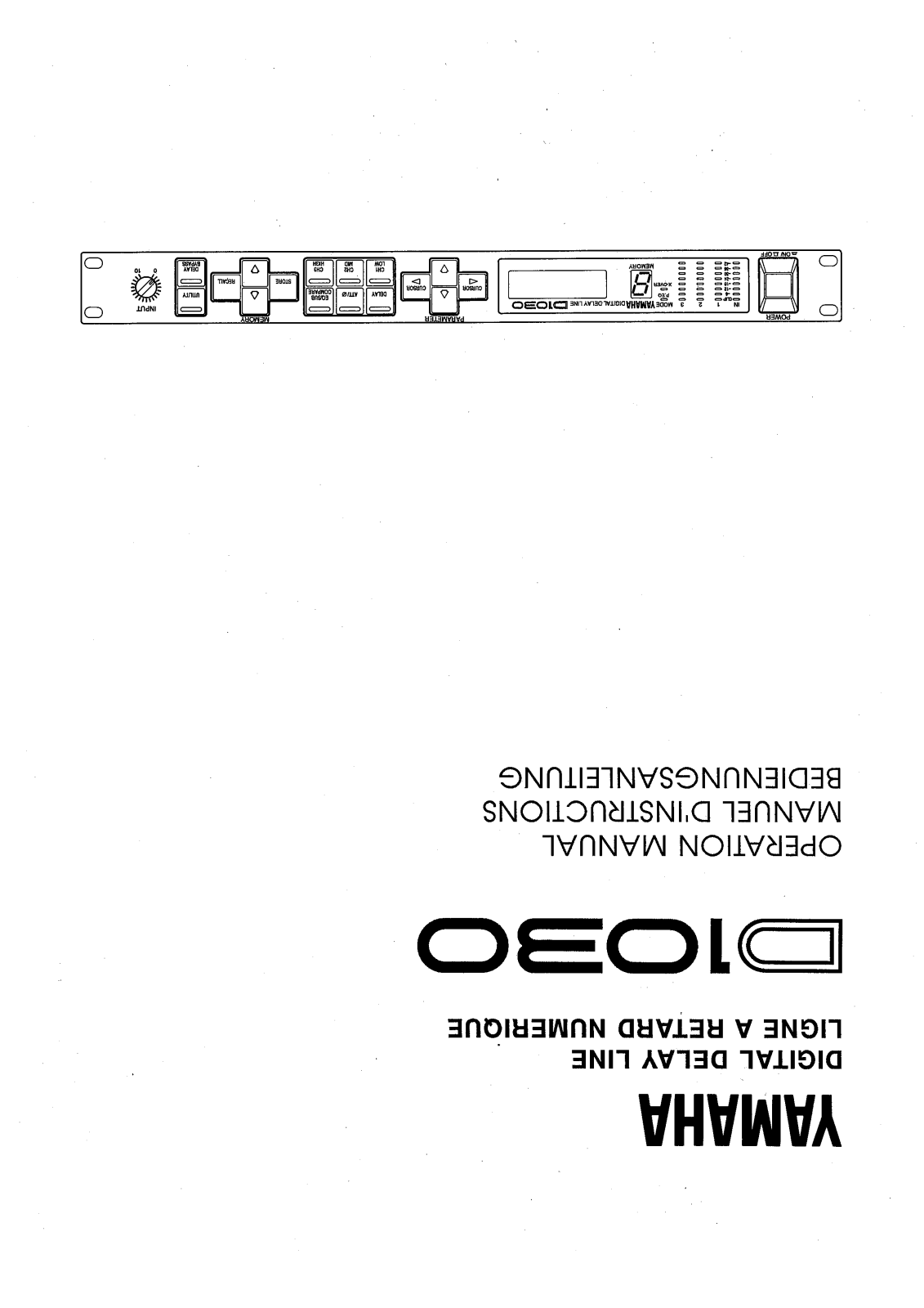 Yamaha Audio D1030 User Manual