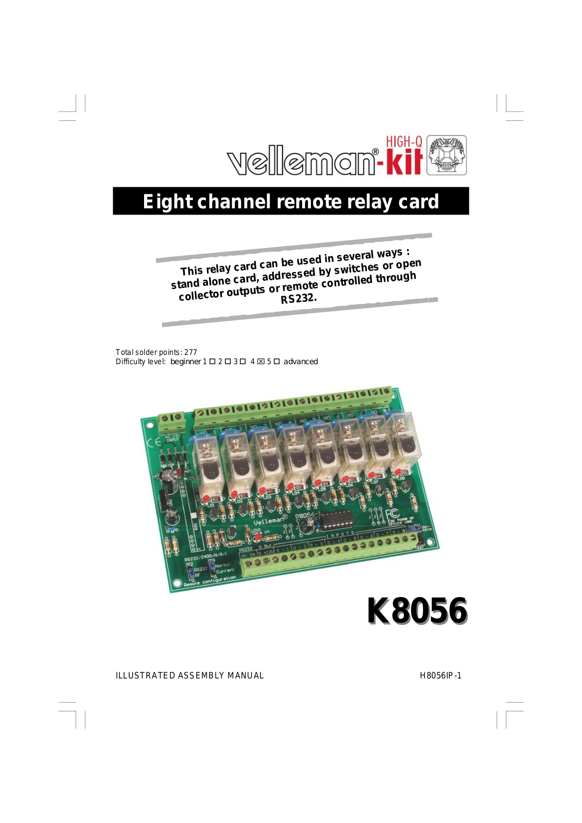 Velleman К8056 User Manual