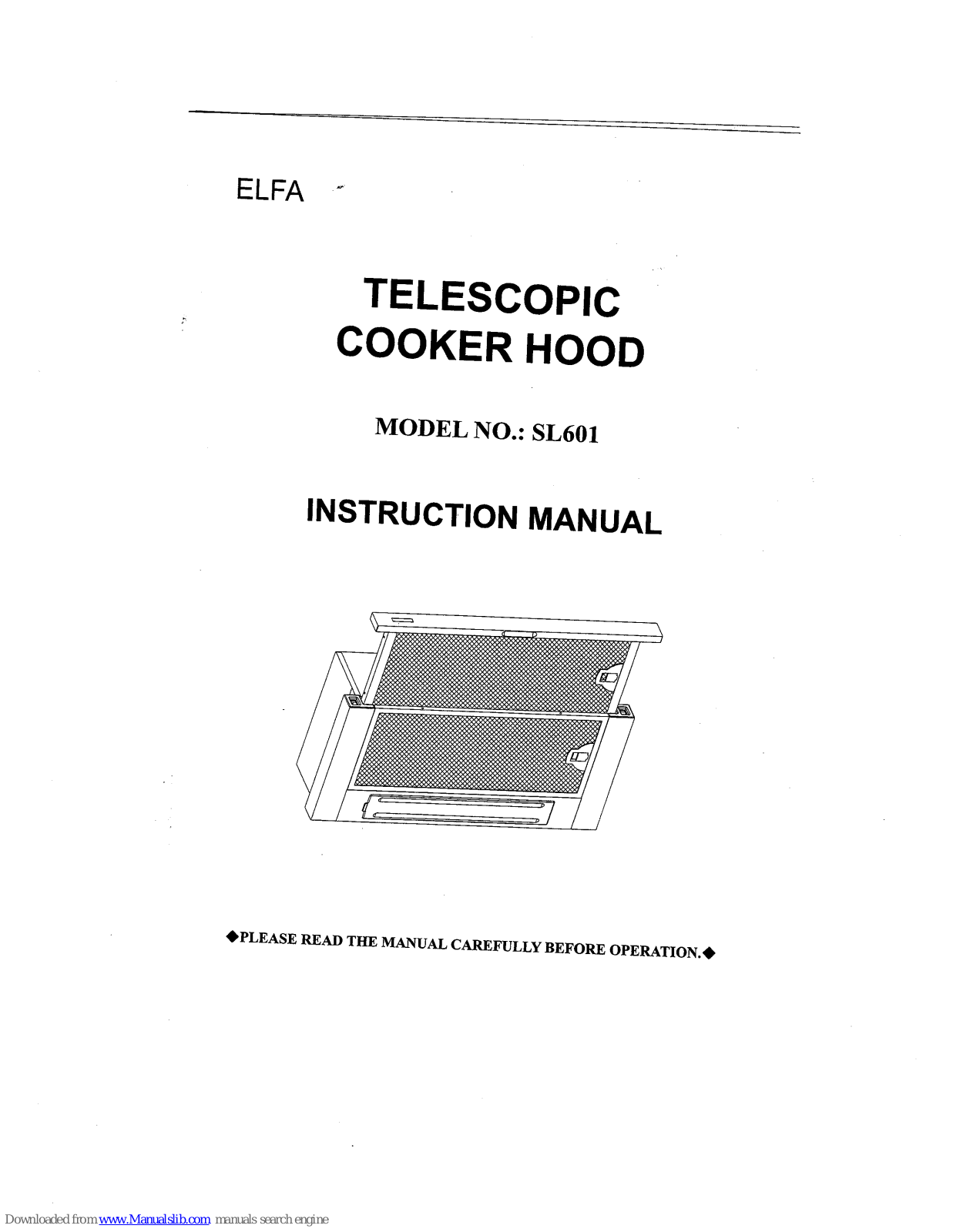 Elfa SL601 Instruction Manual