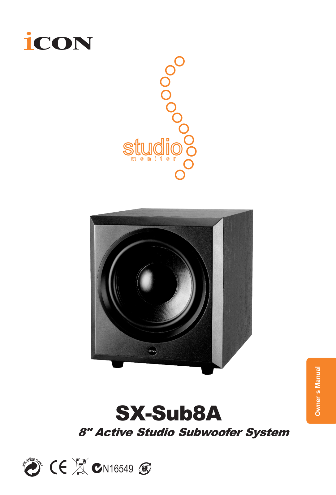 iCON SX-Sub8A User manual