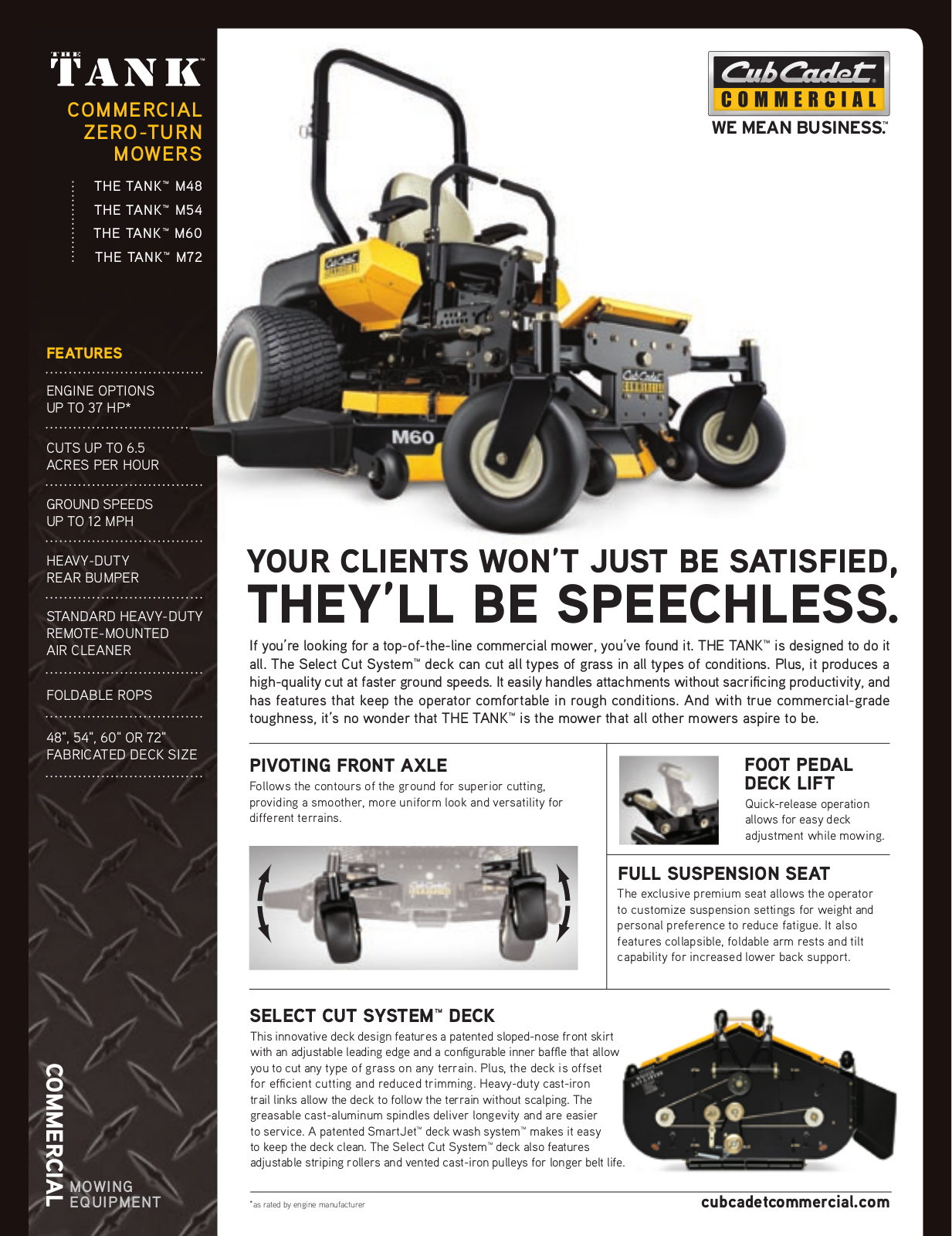 Cub Cadet TANK M48, TANK M54 User Manual