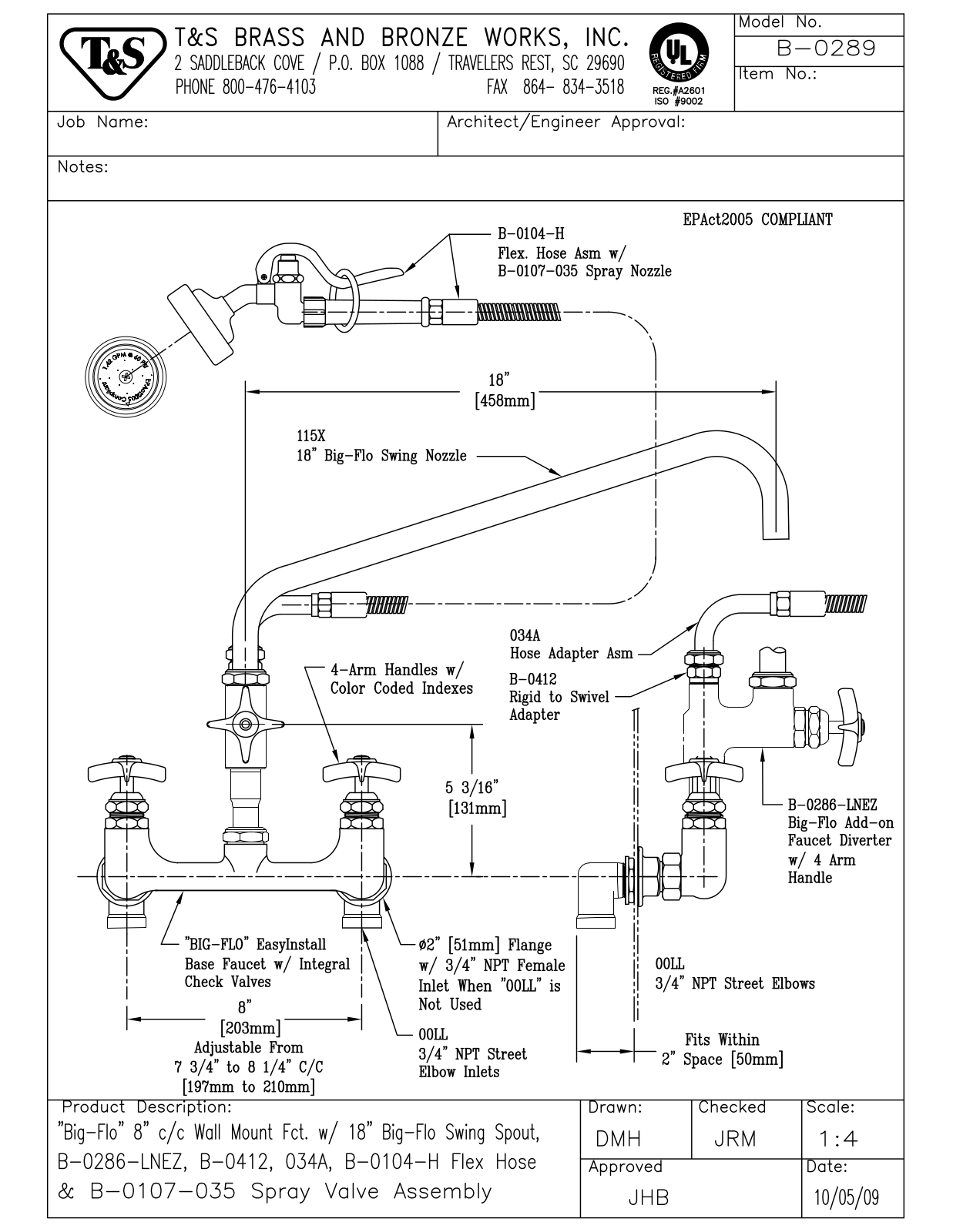 T & S Brass & Bronze Works B-0289 General Manual