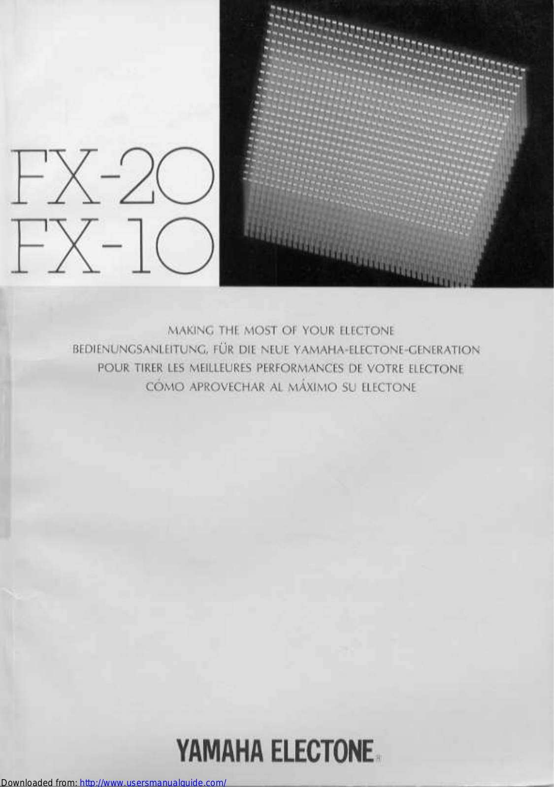 Yamaha Audio FX-20, FX-10 User Manual