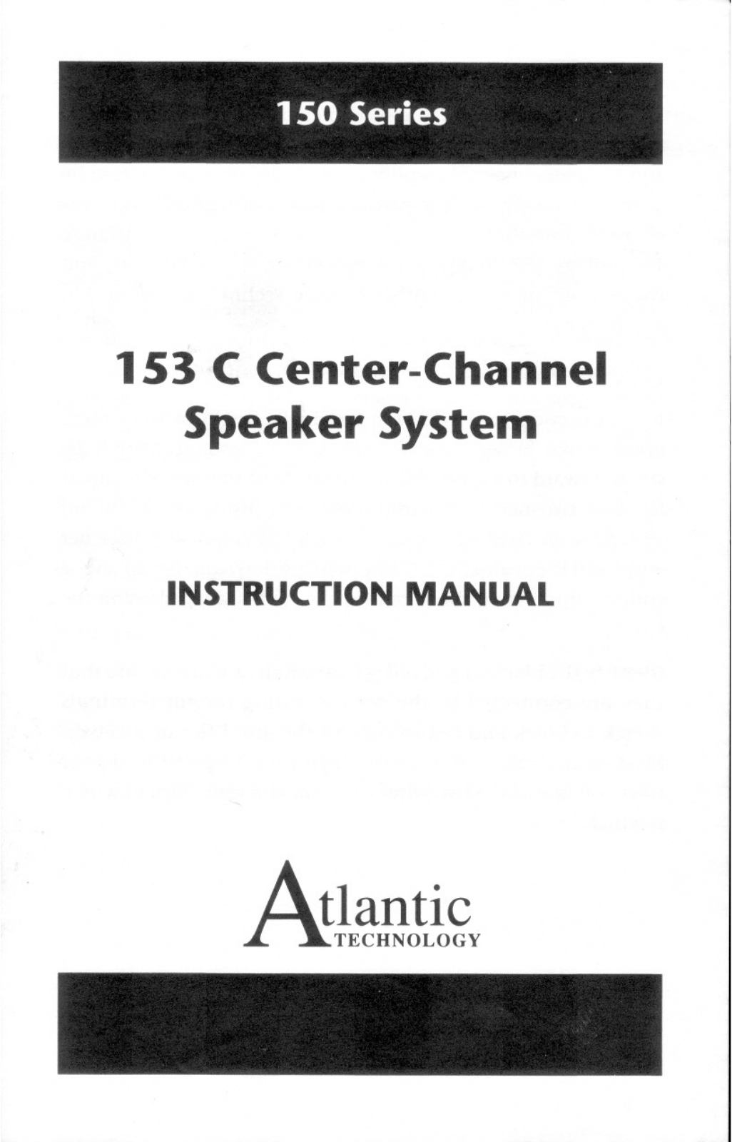 Atlantic 153 C Owner's Manual