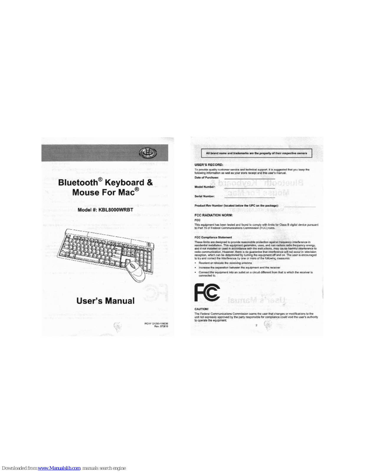 Gear Head KBL8000WRBT User Manual - ManualMachine.com