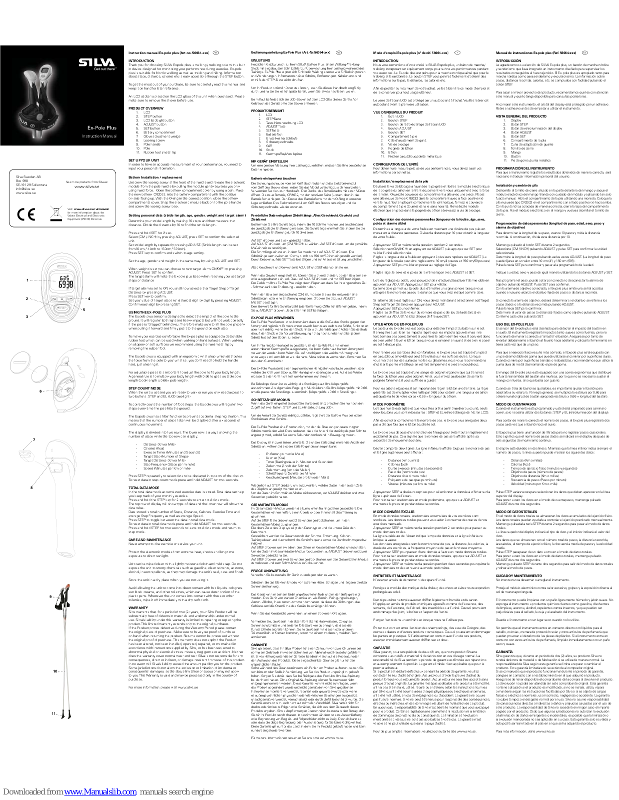 Silva Ex-Pole Plus, Ex-Pole Plus 56064 User Manual - ManualMachine.com