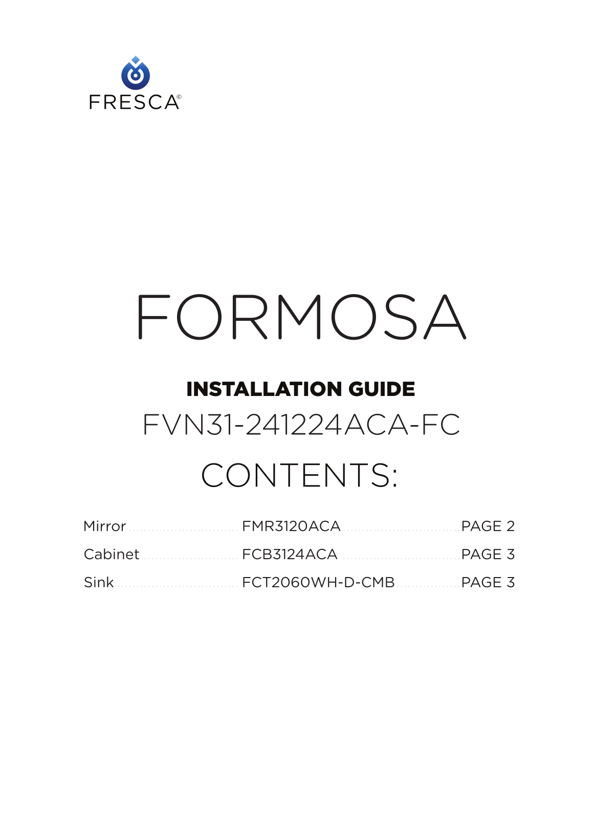 Fresca FBH10173 Installation & Assembly - ManualMachine.com