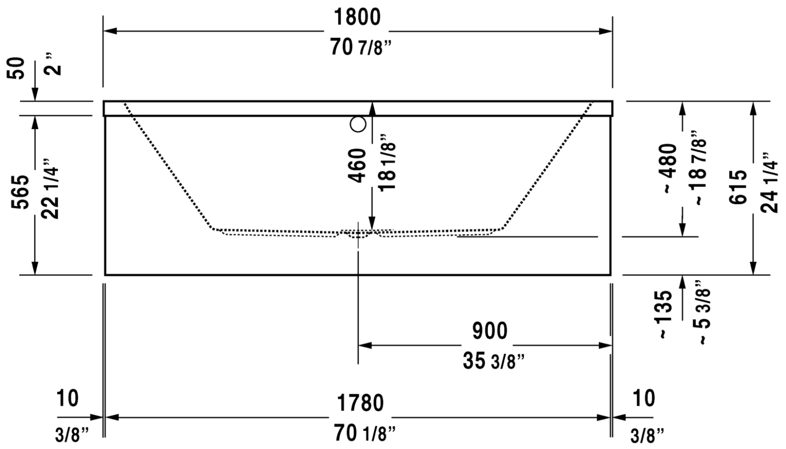 Duravit DRV1671 Dimensions - ManualMachine.com
