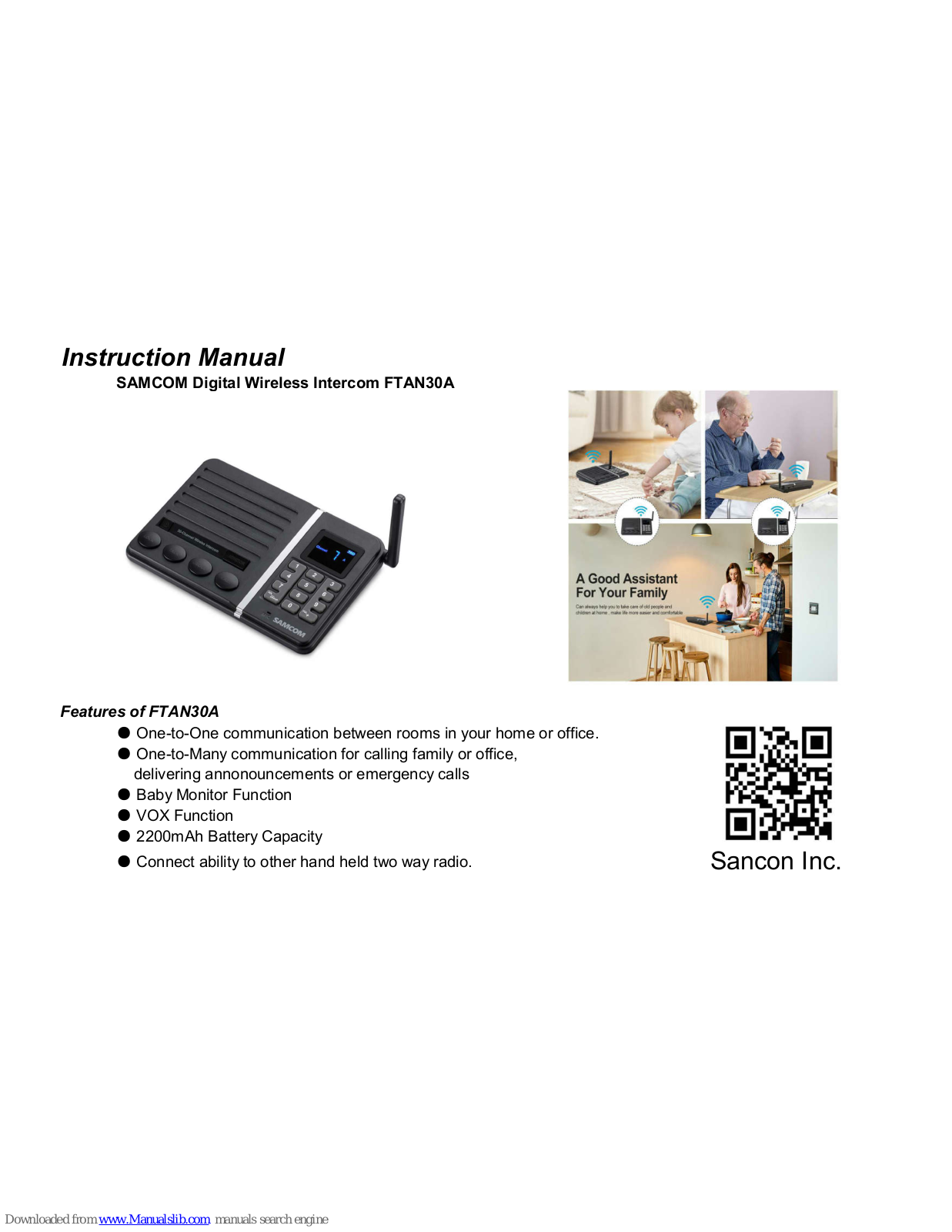 SAMCOM FTAN30A, FTAN20AA, FTAN20AB Instruction Manual