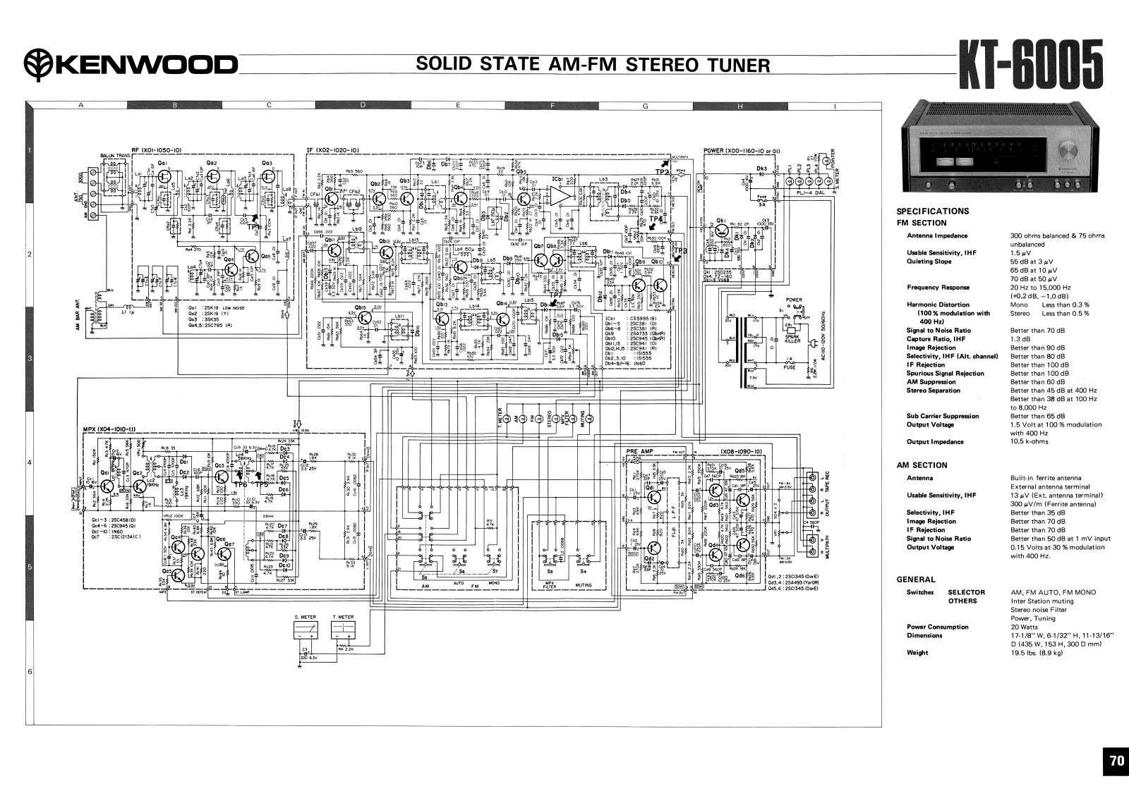 Kenwood KT-6005 Schematic