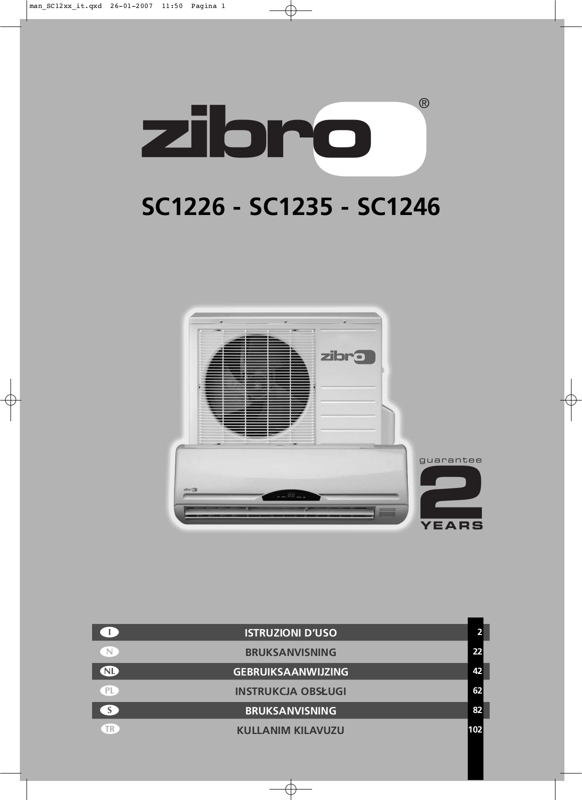 Zibro SC1226, SC1246, SC1235 User Manual