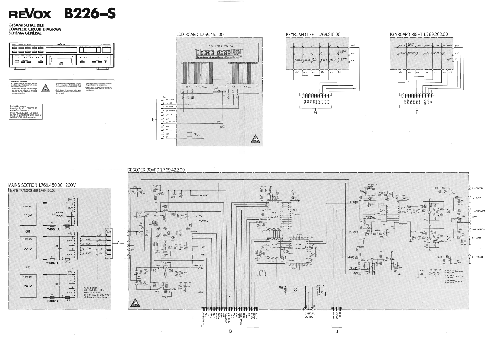 Revox B-226-S Schematic