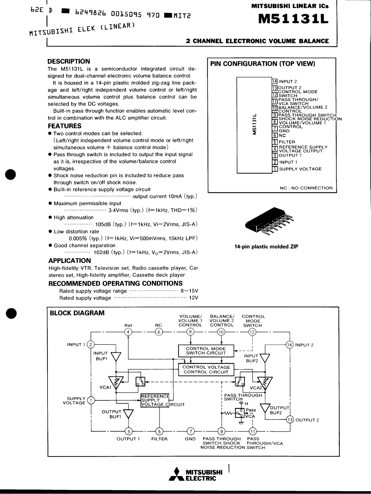 Datasheets M51131L Datasheet - ManualMachine.com