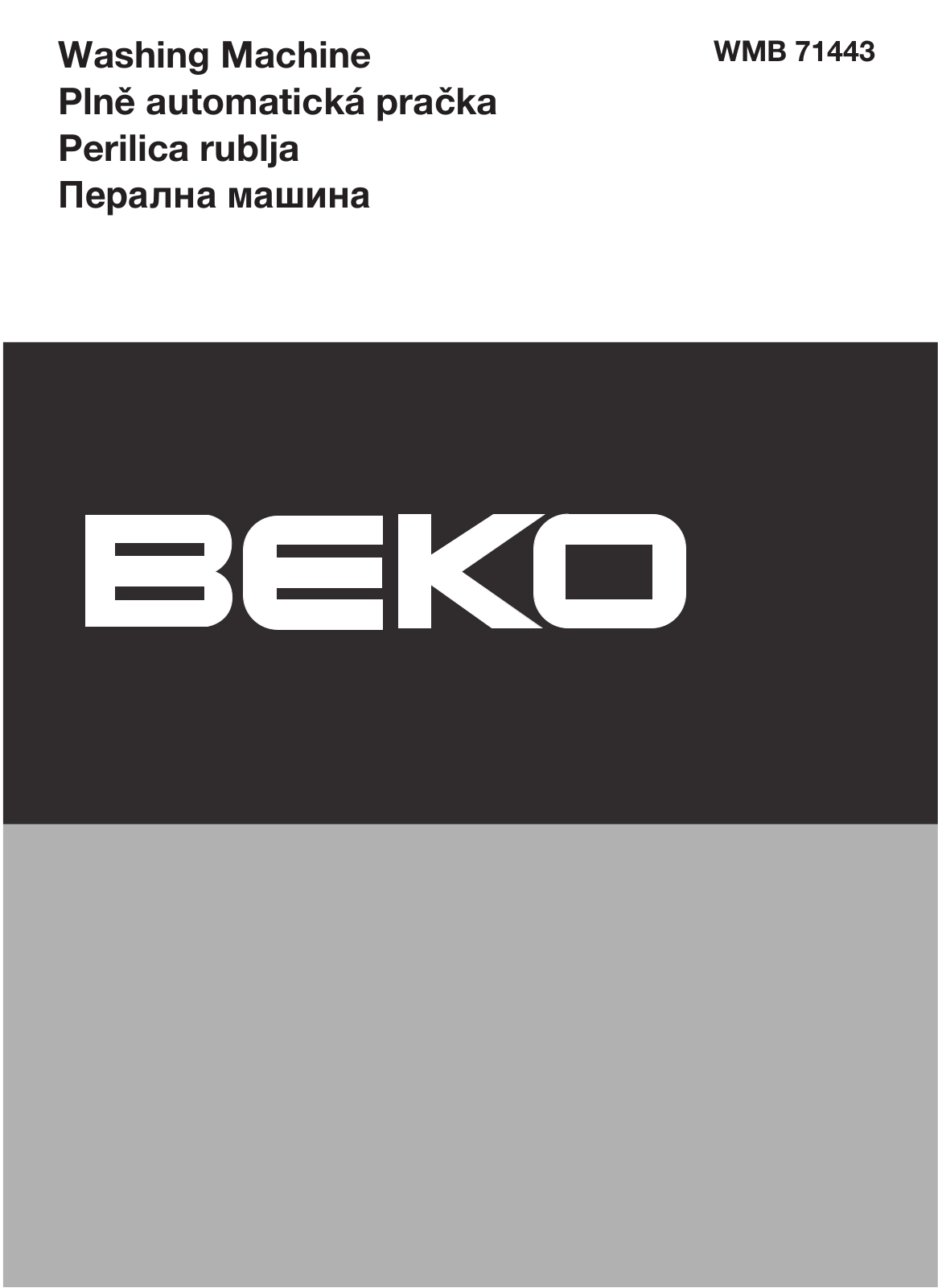 Beko WMB 71443 User Manual