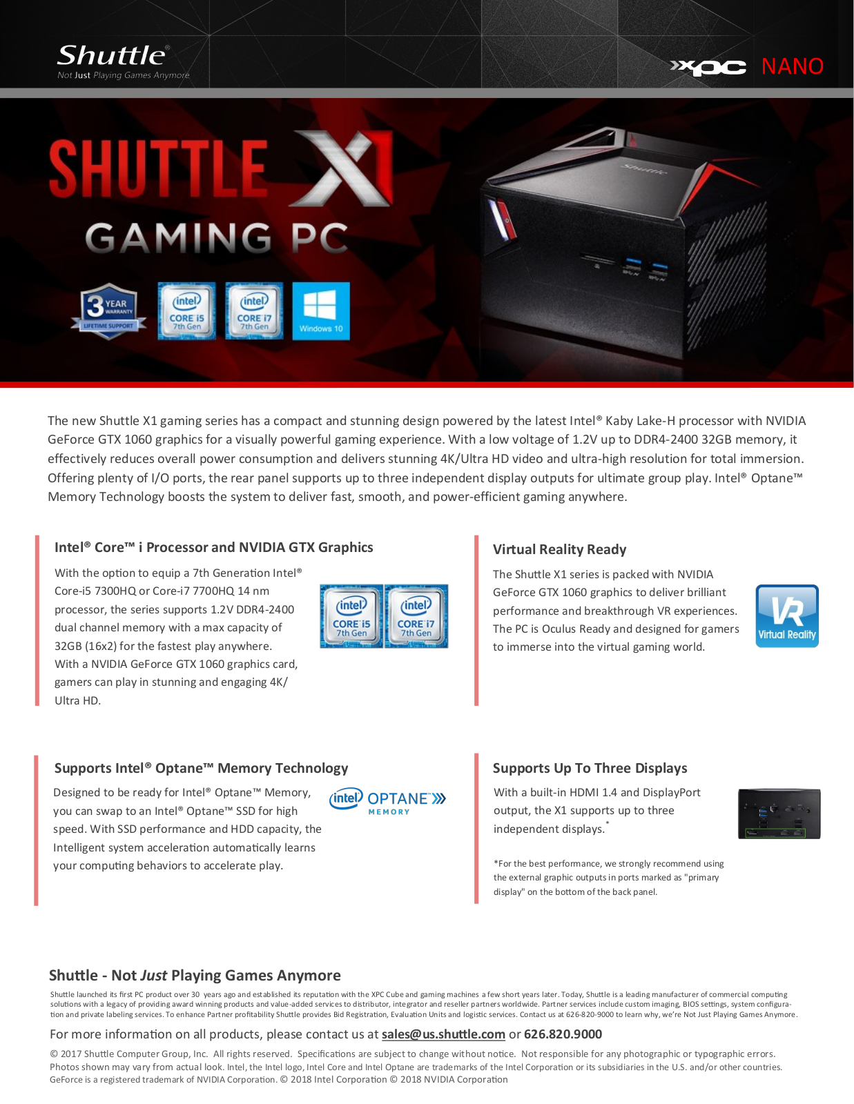 Shuttle X1 User Manual