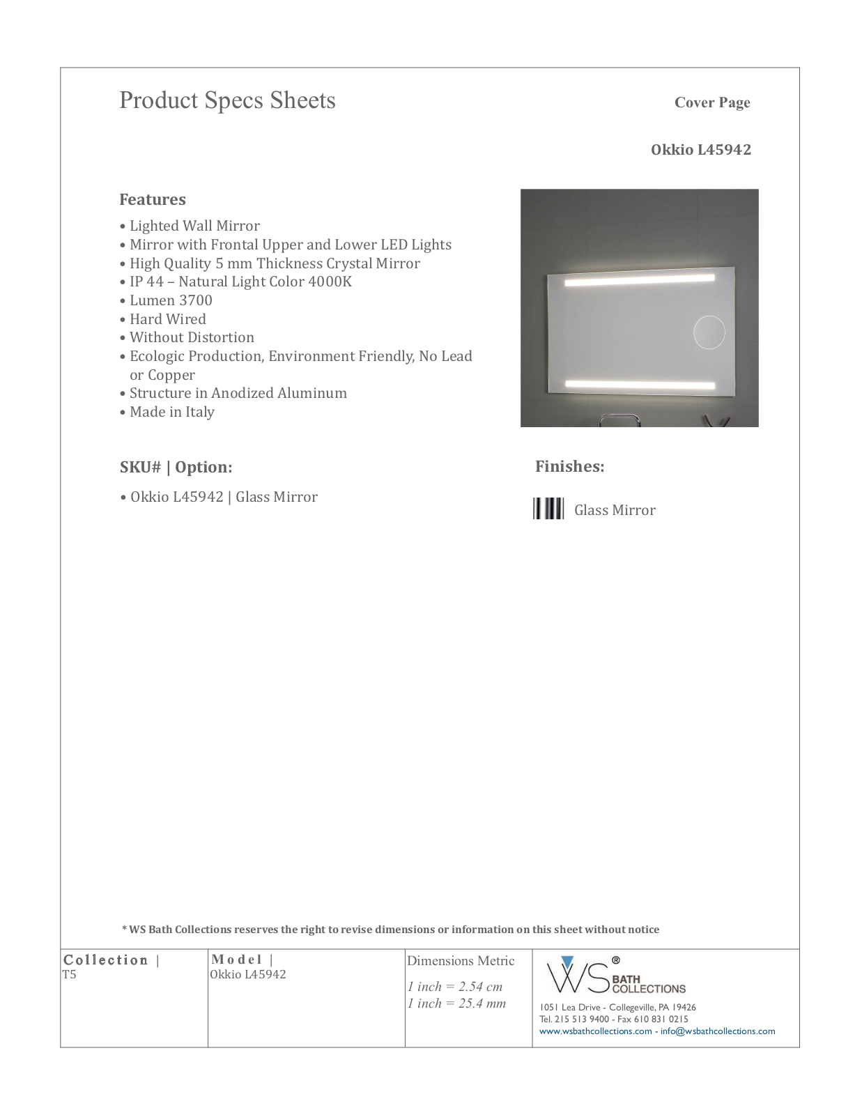 WS Bath Collections WSO3148 Specifications - ManualMachine.com