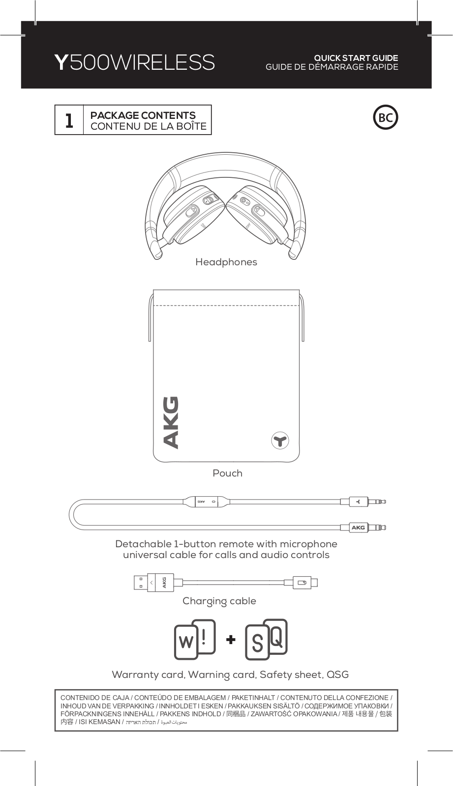 AKG Y500 Zwart User manual