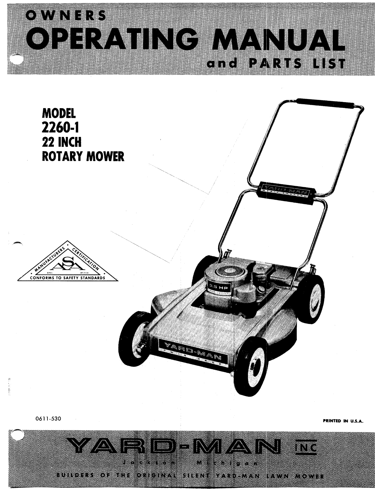 Yard-Man 2260-1 User Manual