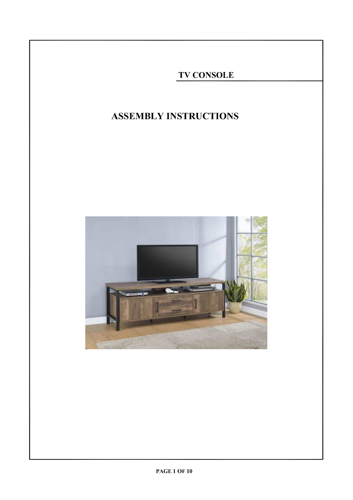 Union Rustic W001357190 Installation & Assembly - ManualMachine.com