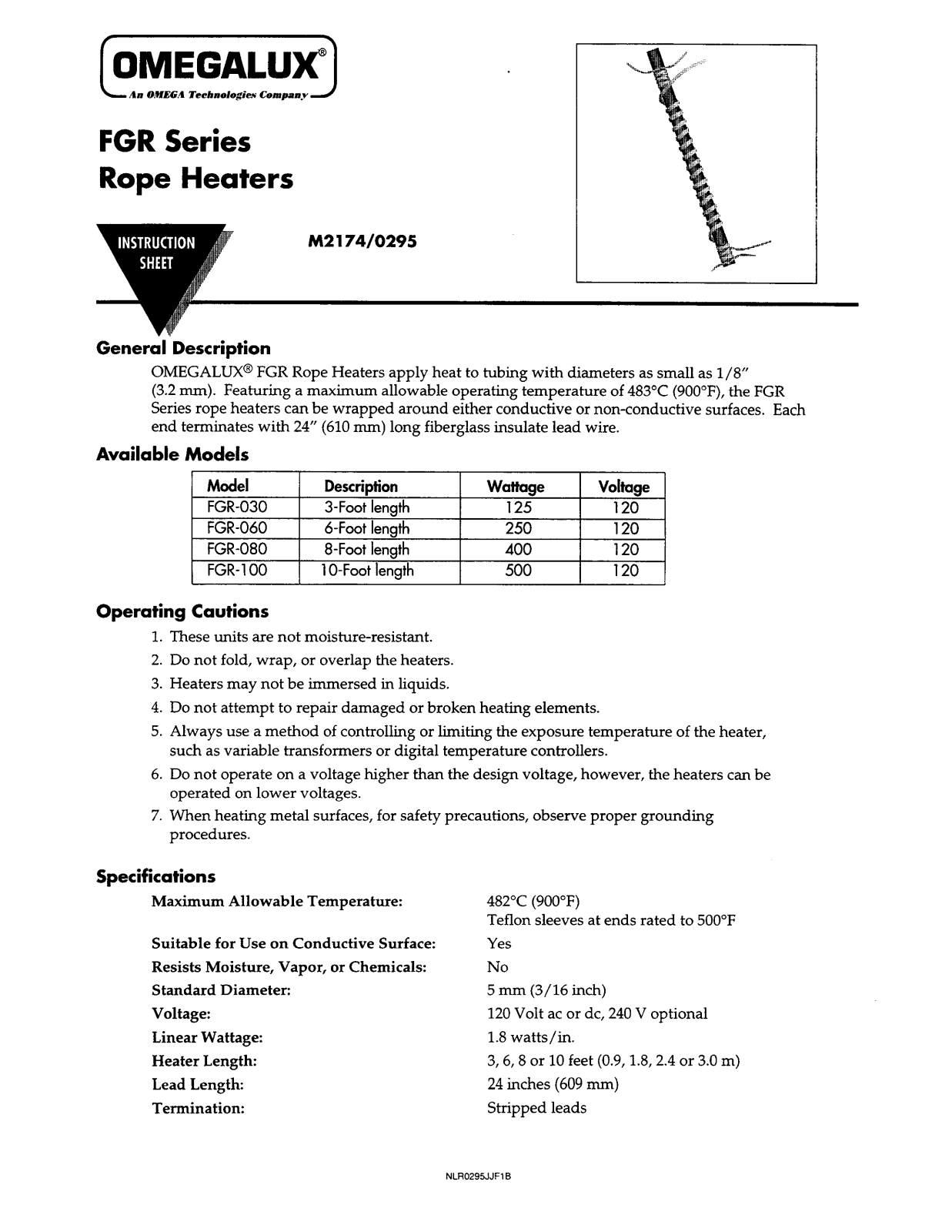 Omega FGR, FGR-030, FGR-060, FGR-080, FGR-100 User guide - ManualMachine.com