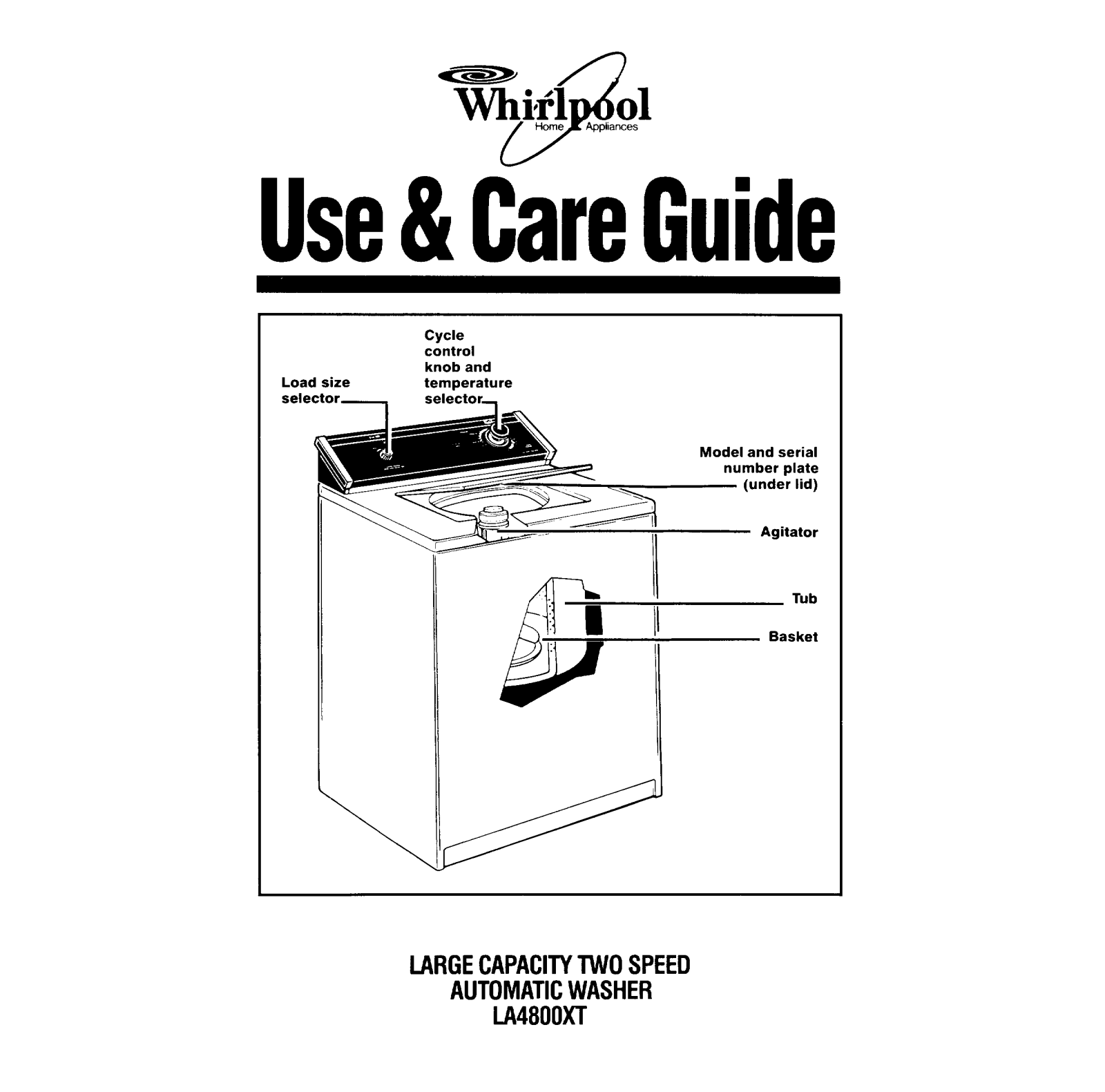 Whirlpool LA4800XT Owner's Manual