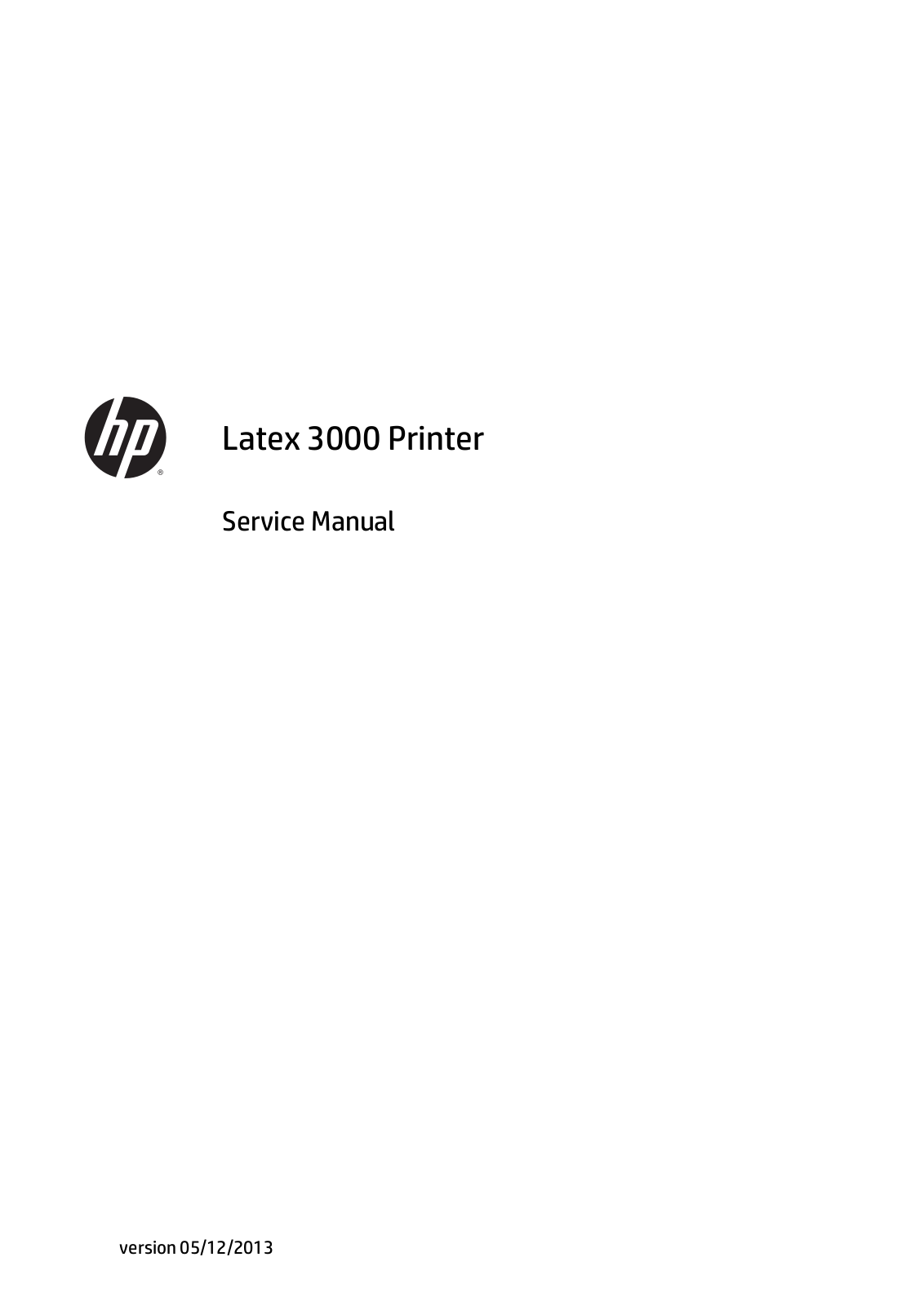 HP Latex 3000 Service Manual