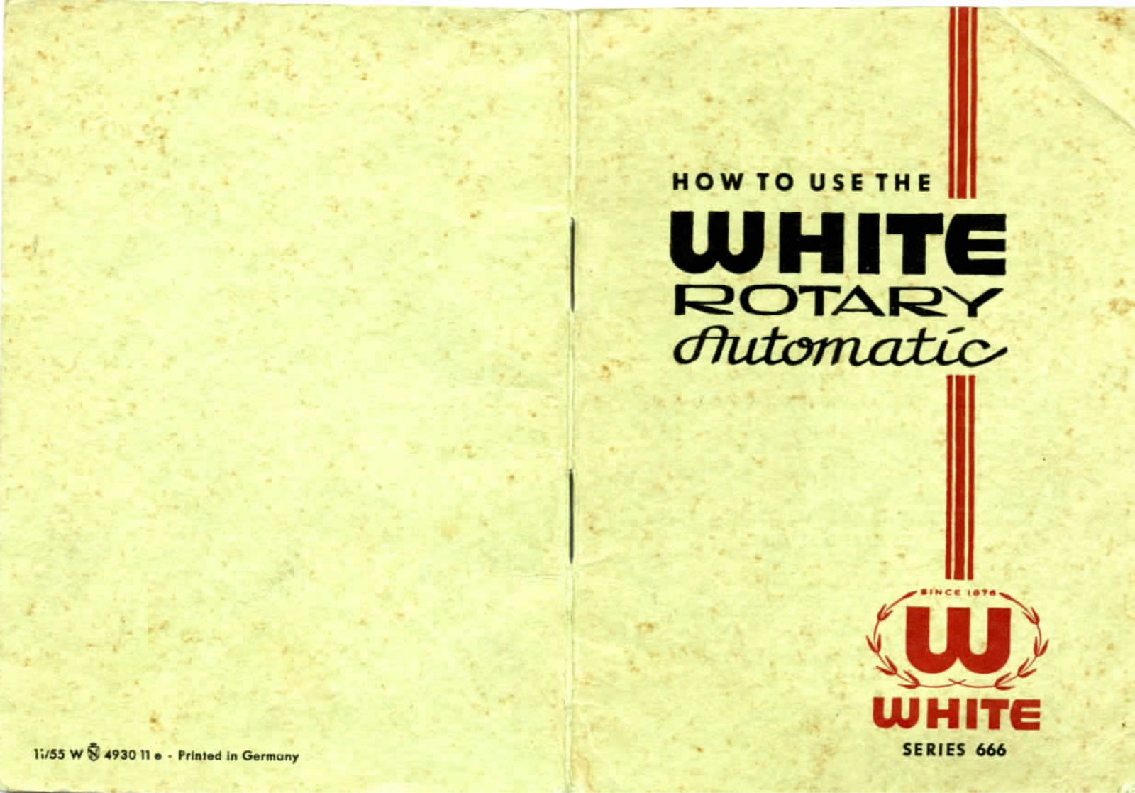 White 666 instruction manual