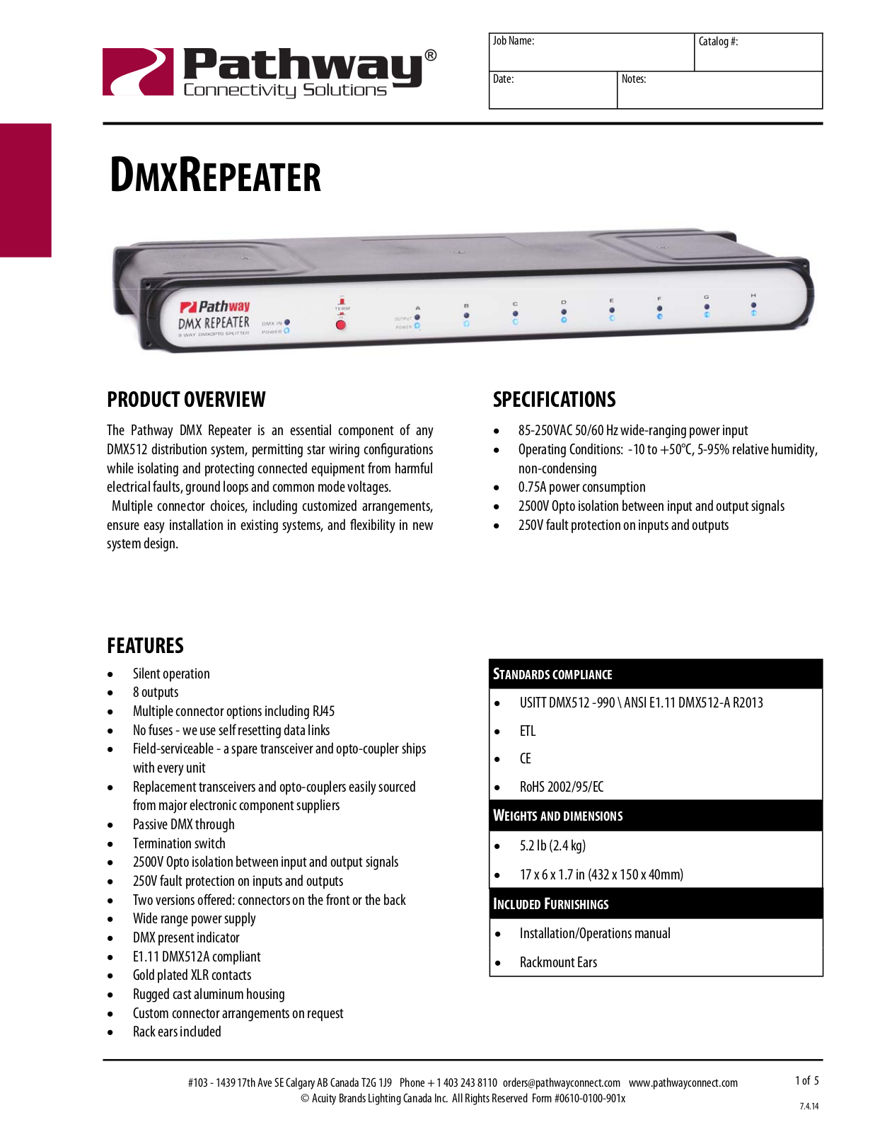 Pathway Connectivity 9014 User Manual