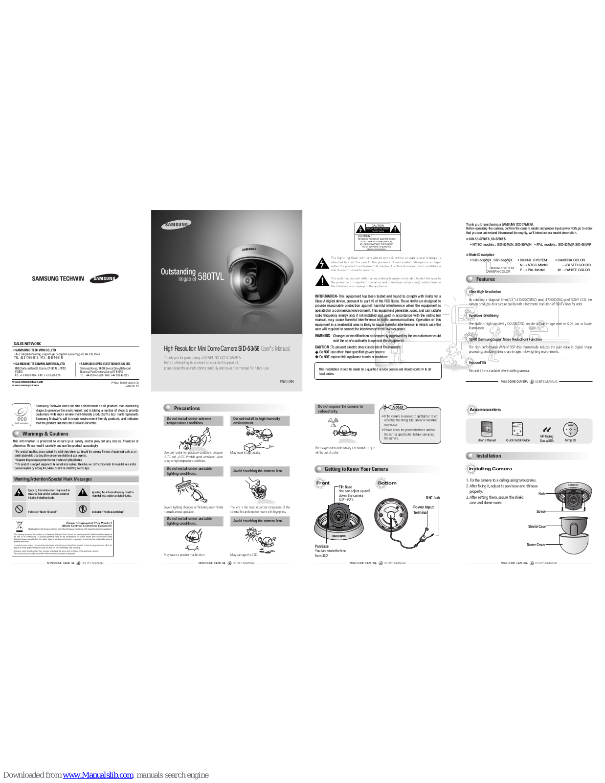 Samsung SID-53, SID-56 User Manual