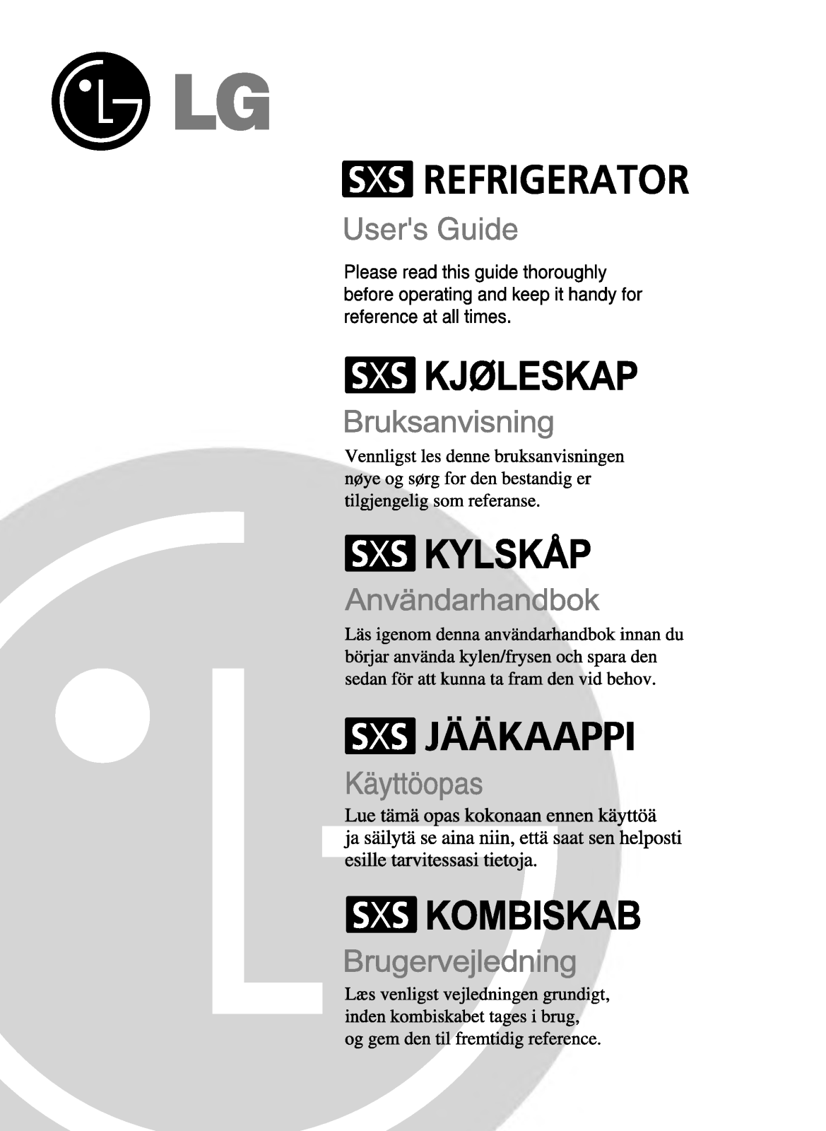 Lg GC-P227KGBA, GC-P227KSBA, GC-L227KSGA, GC-L227KSBA, GC-L227KGBA User Manual