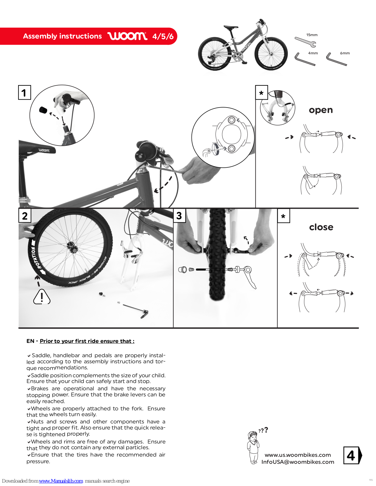 Woom 4, 6, 5 Assembly Manual - ManualMachine.com