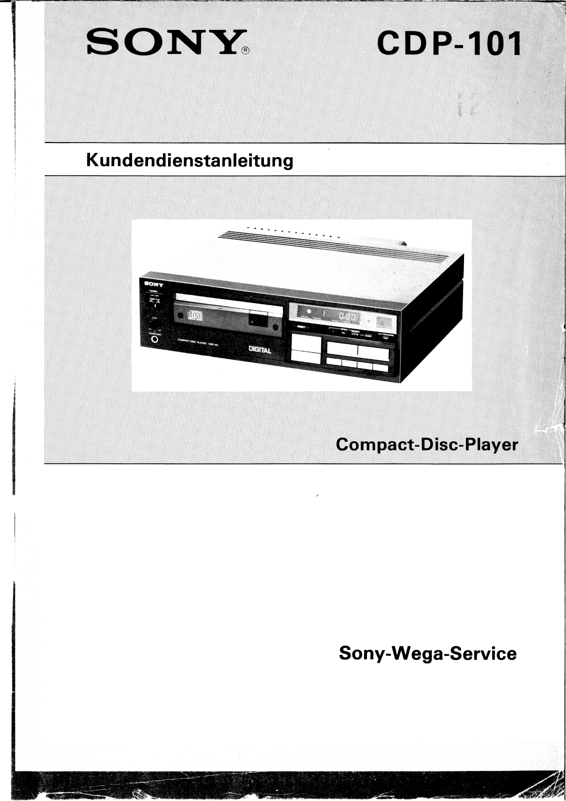 Sony CDP-101 Service manual