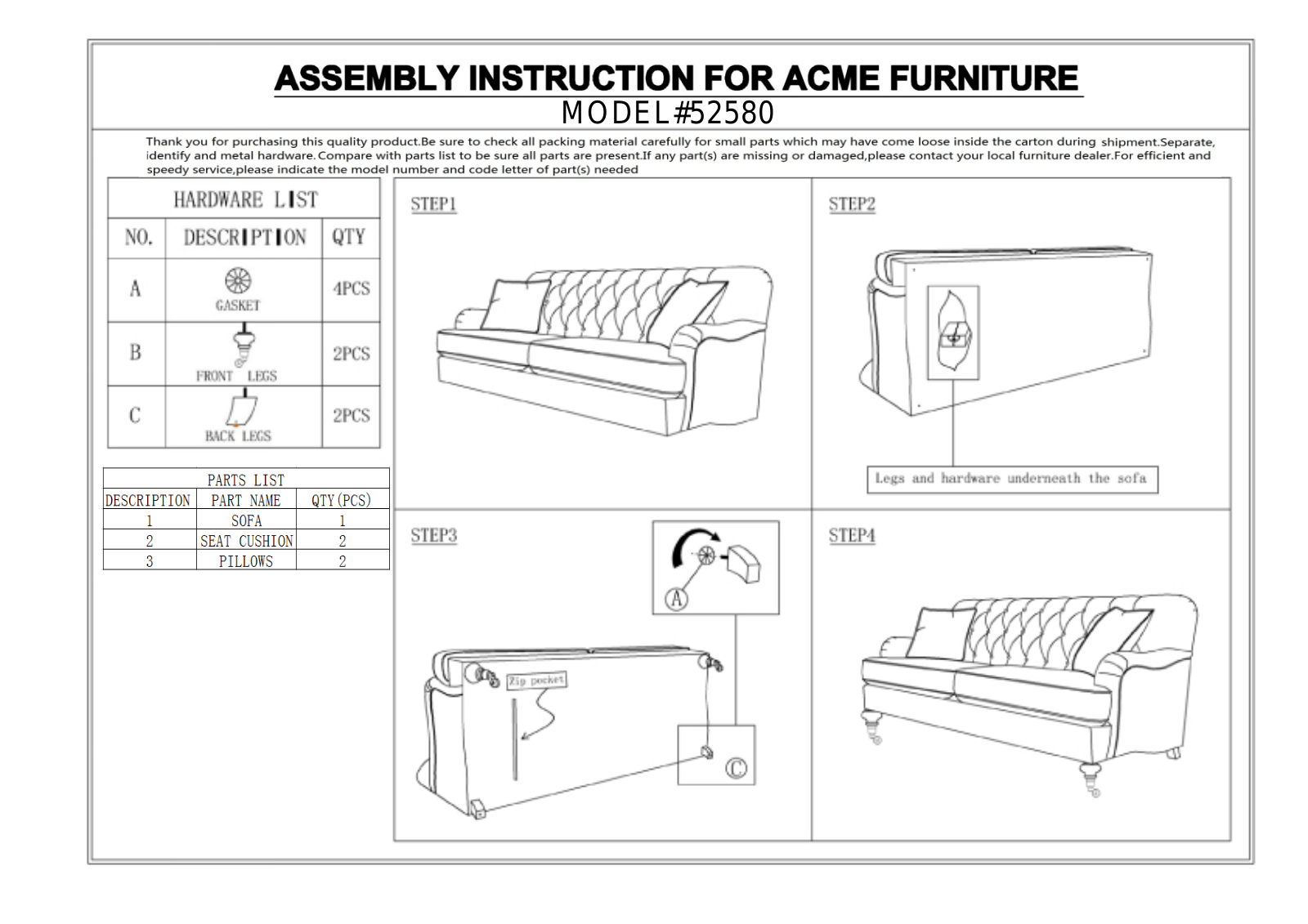 Simple Relax SMRY5179 Installation & Assembly - ManualMachine.com