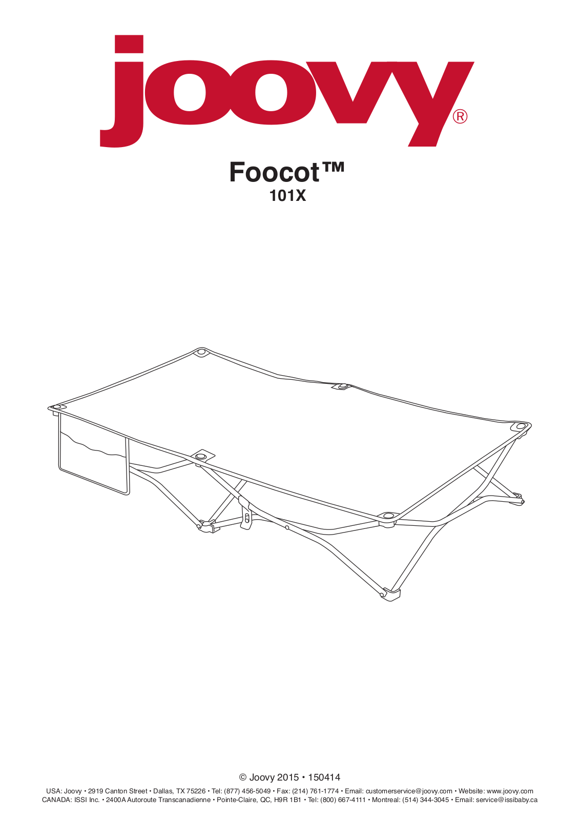 Joovy Foocot 101 Series Manual