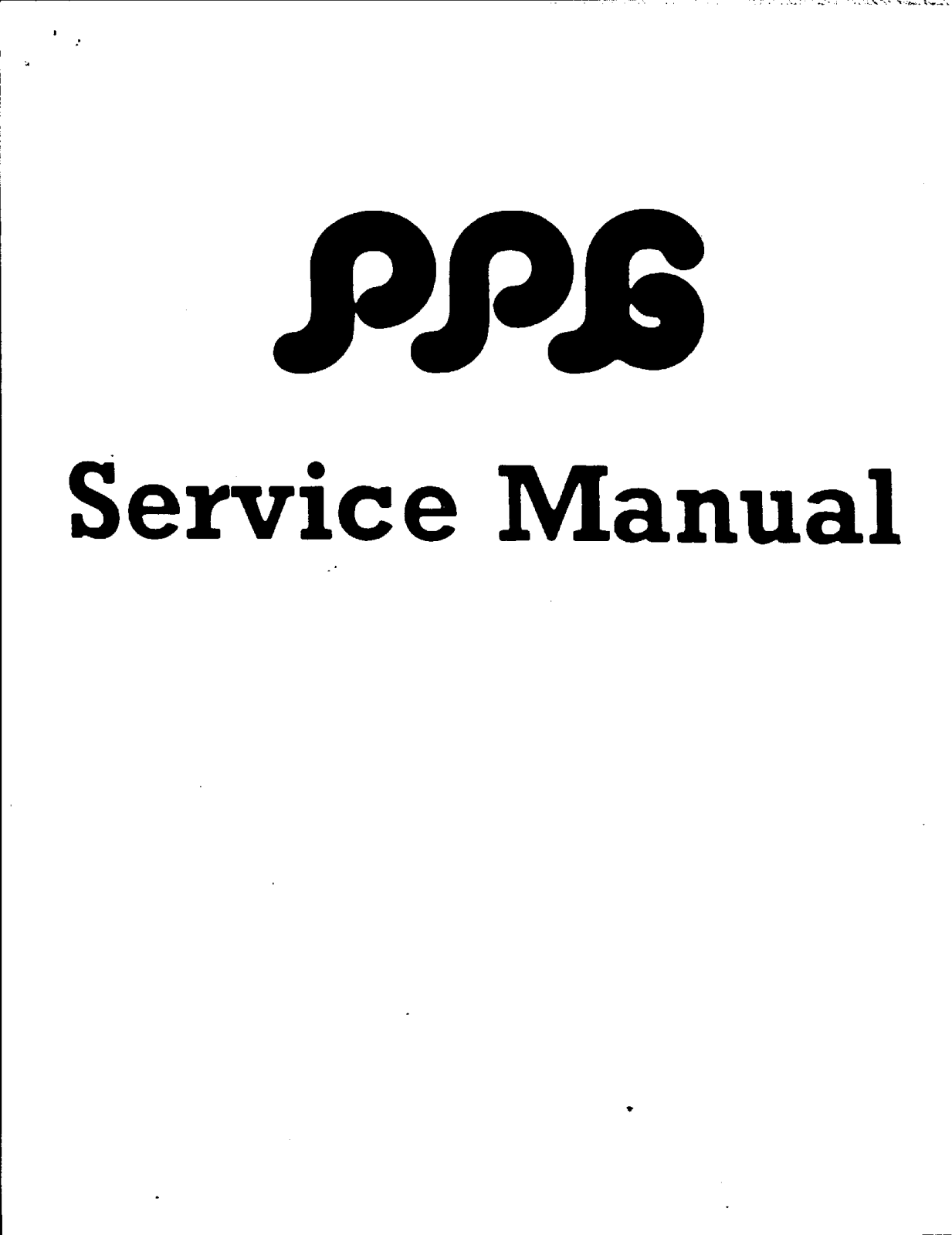 Palm Products GmbH (PPG) Wave 2.3 Service Manual