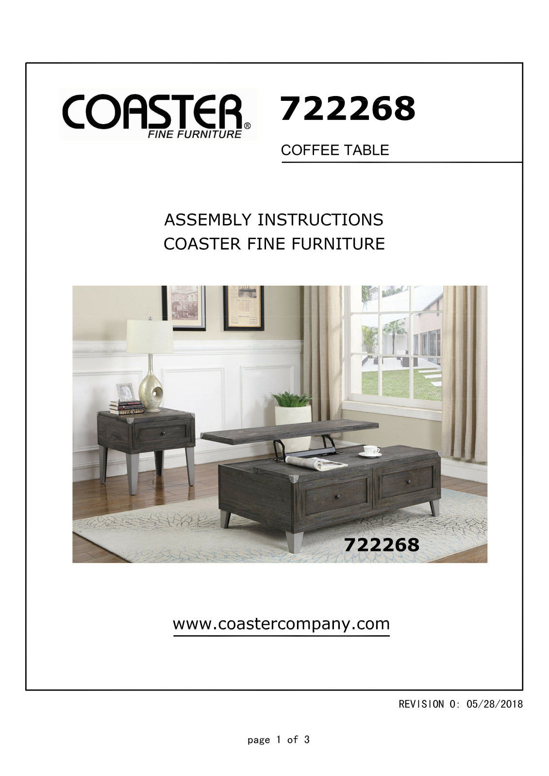 Coaster 722268 Assembly Guide - ManualMachine.com