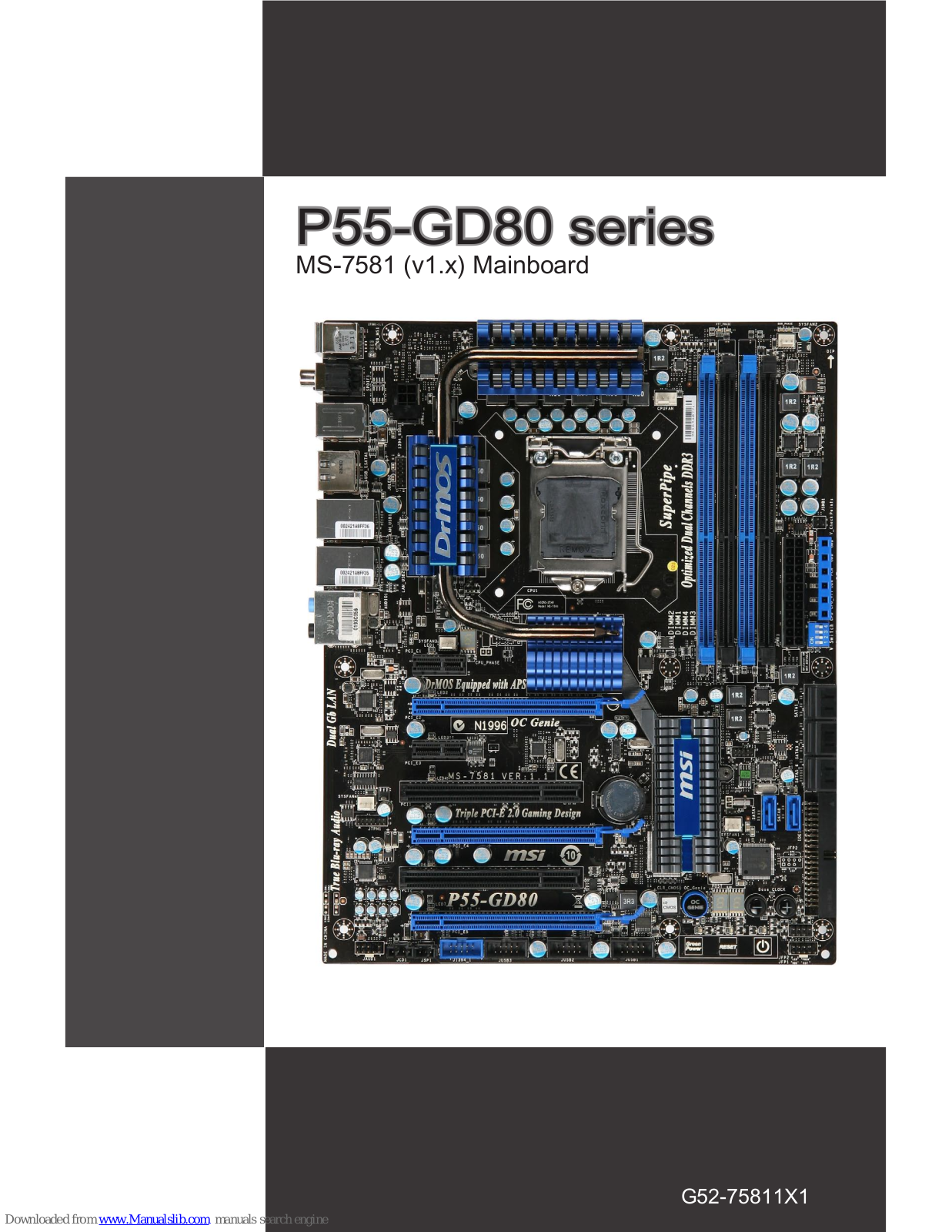 MSI P55 GD80 - Motherboard - ATX User Manual