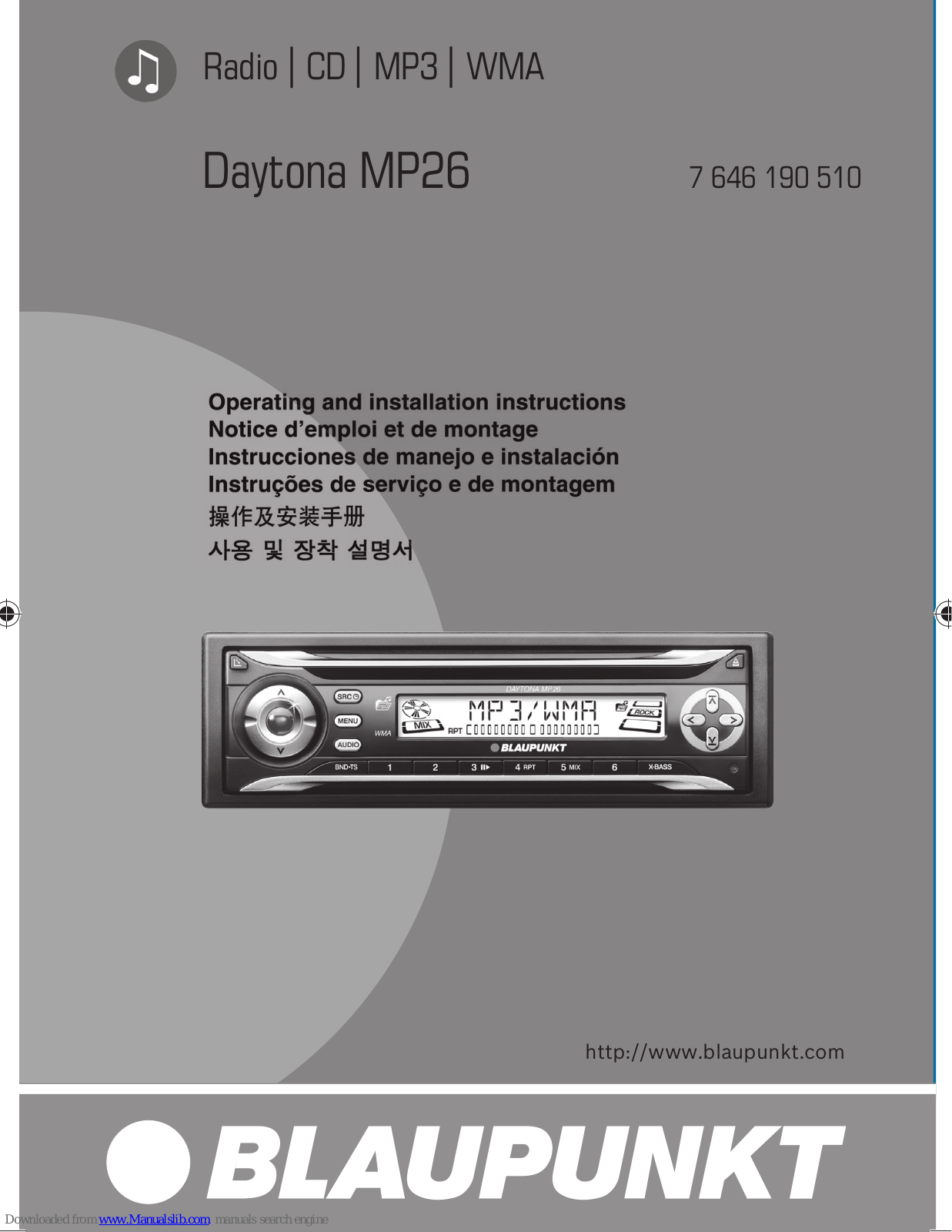 Daytona mp26 Operating And Installation Instructions