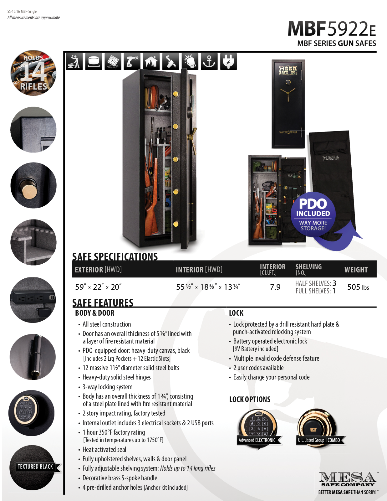 Mesa Safe Co. MSC1027 Specifications - ManualMachine.com