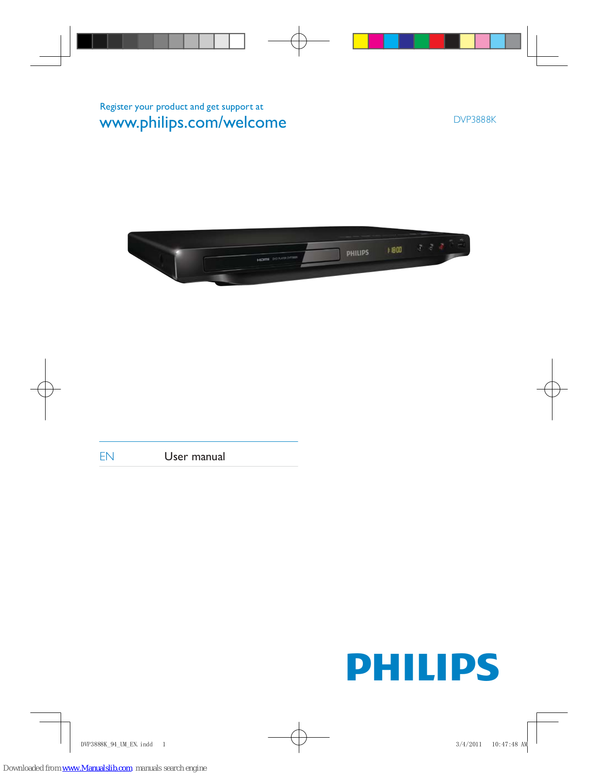 Philips DVP3888KX/94 User Manual