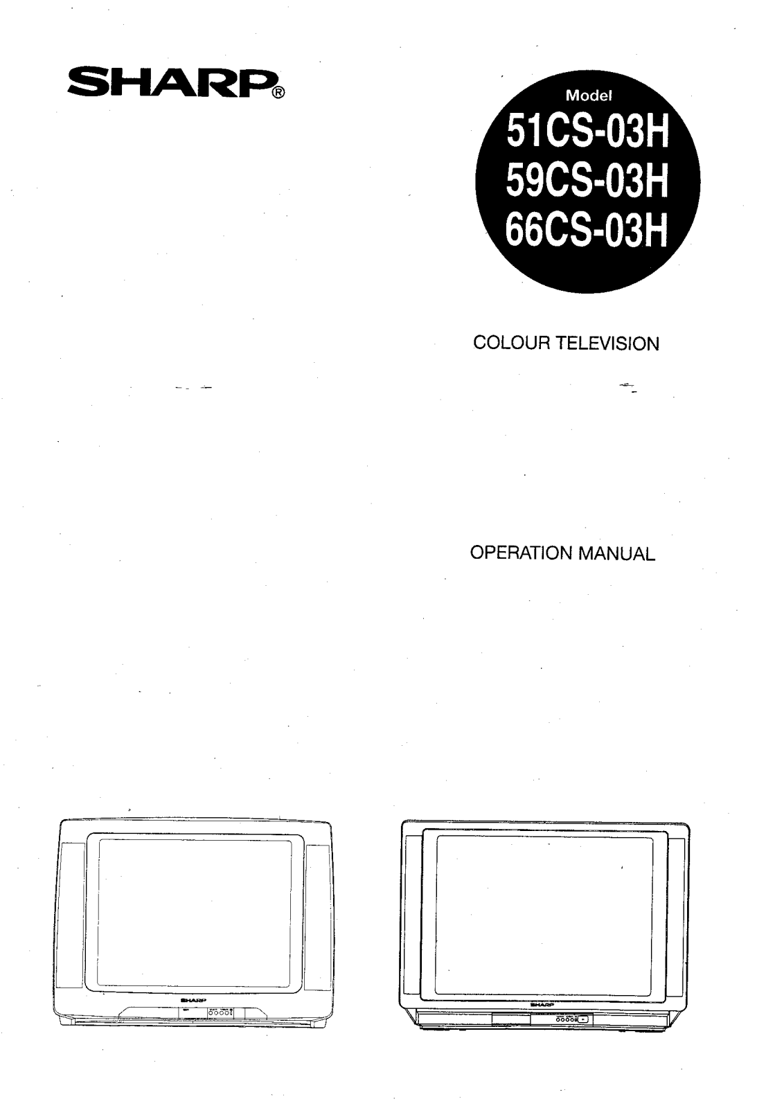 Sharp 59CS-03H, 51CS03H, 66CS03H User Manual