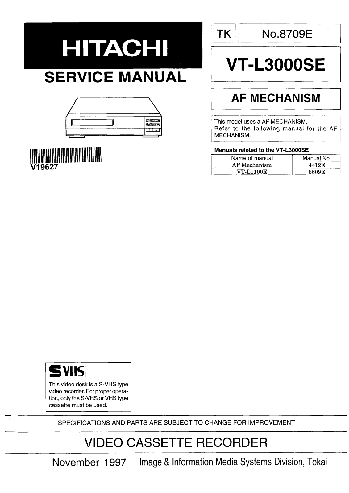Hitachi 8709E Service Manual