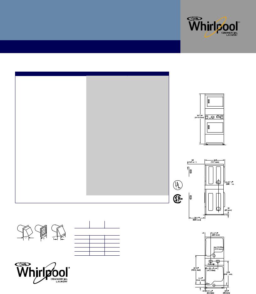 Whirlpool CSP2860TQ Spec Sheet