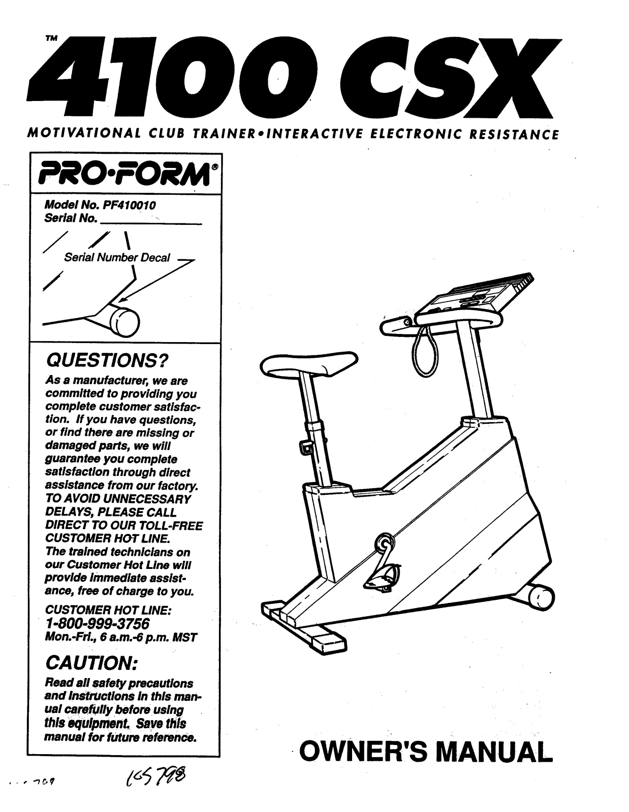 ProForm PF410010 User Manual