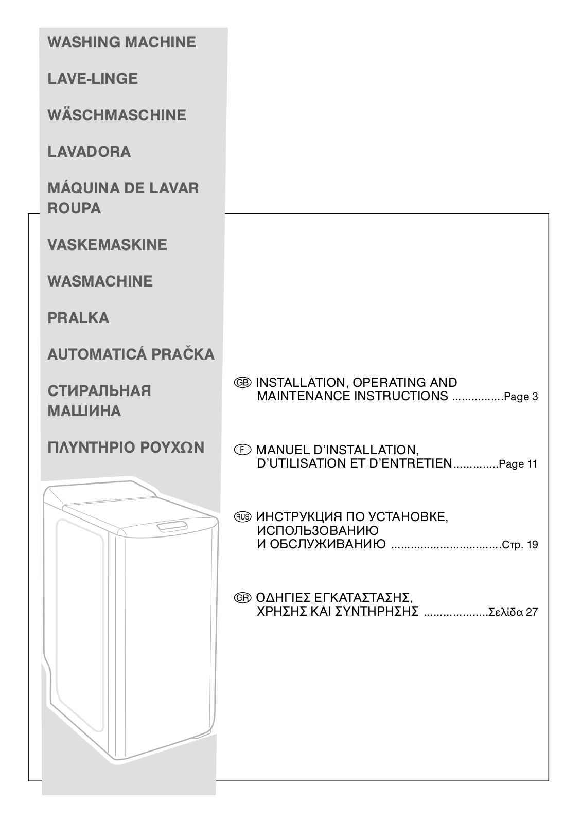 BRANDT WTC1061K User Manual