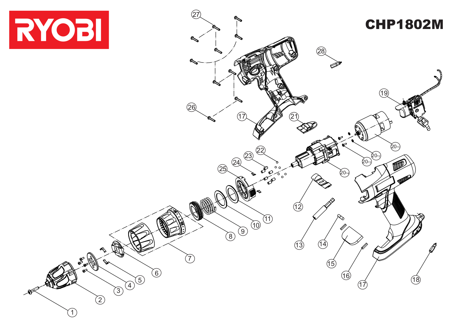 Ryobi CHP1802M User Manual