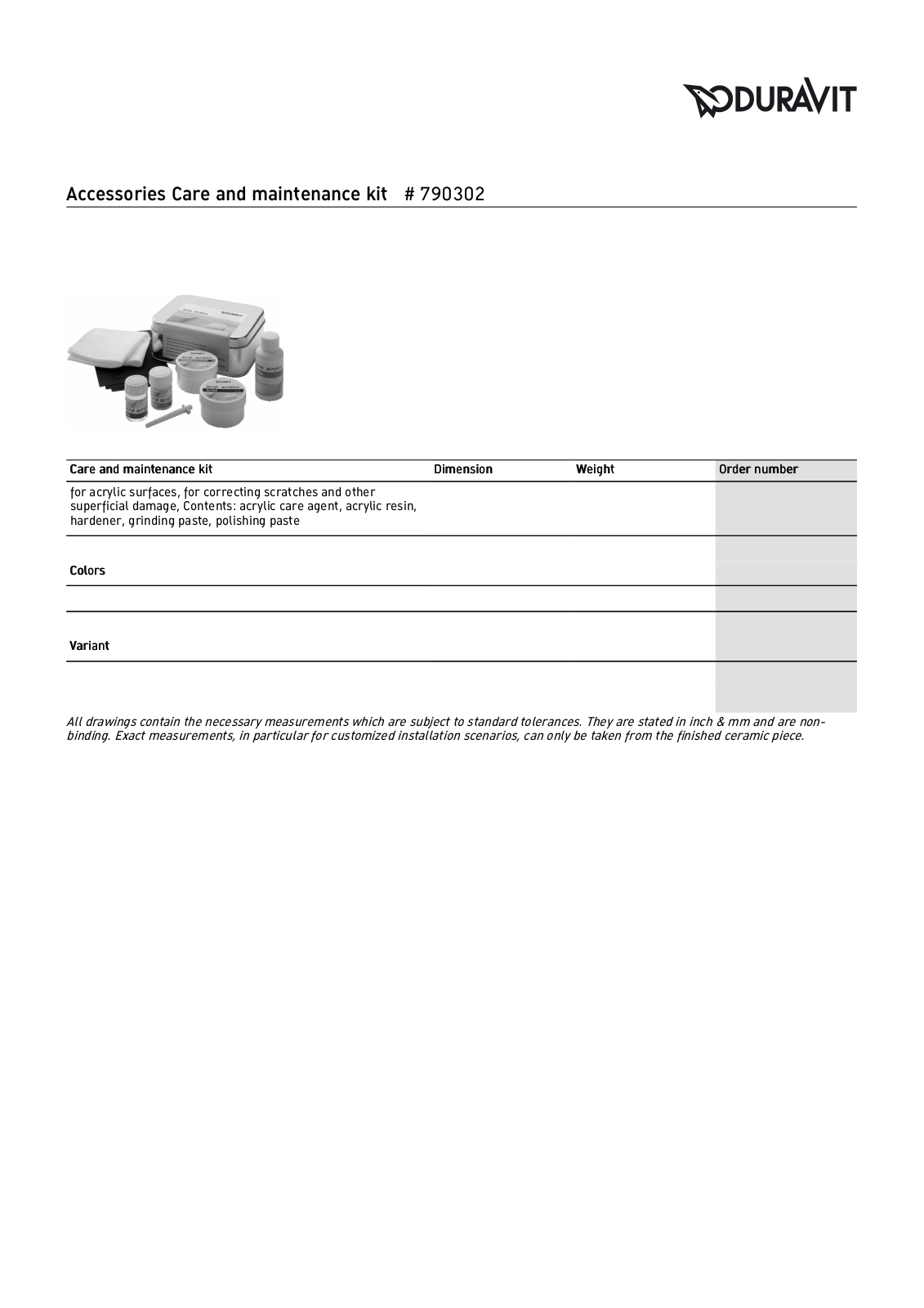 Duravit DRV2074 Specifications - ManualMachine.com